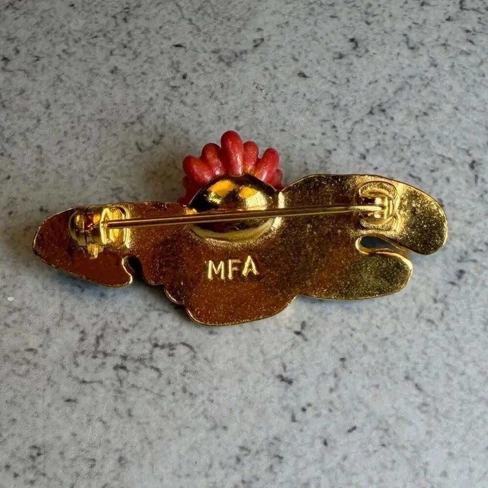 MFA Museum of Fine Arts Boston Water Lily Pad Brooch Monet Inspired Enamel